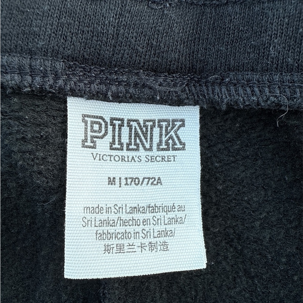 PINK Victoria's Secret Black Women’s Joggers Size Medium - Picture 2 of 4